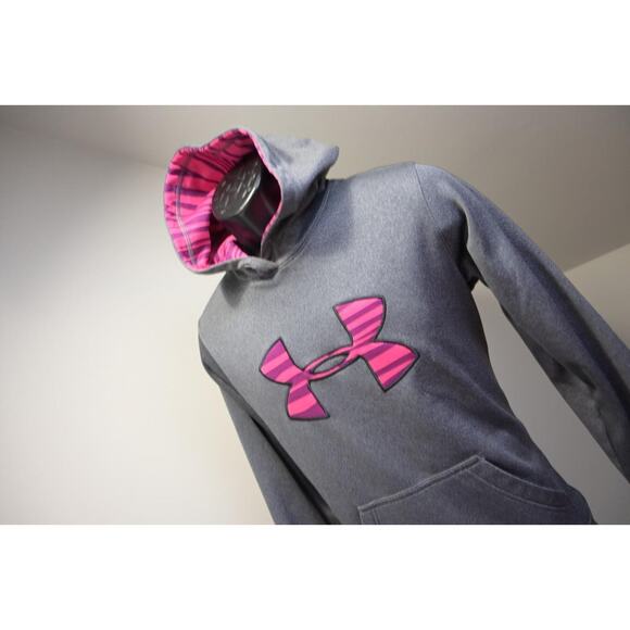 Under Armour Hoodie Performance Gray Pullover Athletic Jacket Womens Sz Small - Picture 2 of 11